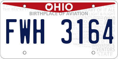 OH license plate FWH3164