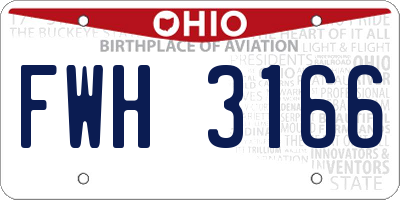 OH license plate FWH3166