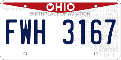 OH license plate FWH3167