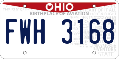 OH license plate FWH3168
