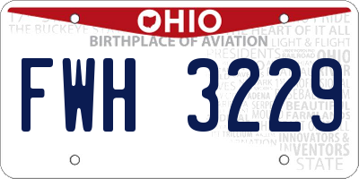 OH license plate FWH3229