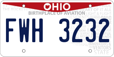 OH license plate FWH3232