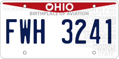 OH license plate FWH3241