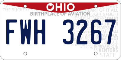 OH license plate FWH3267