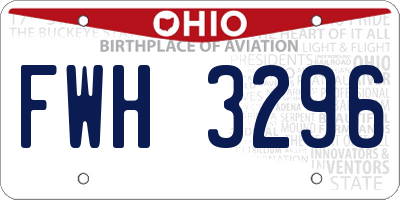 OH license plate FWH3296