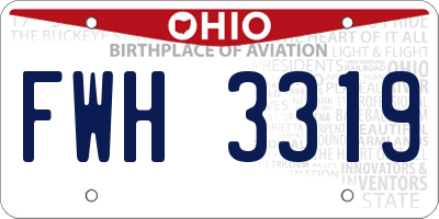 OH license plate FWH3319