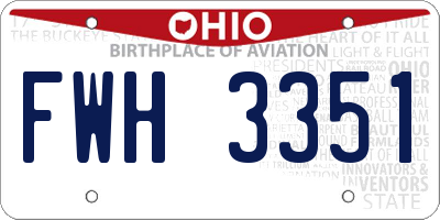 OH license plate FWH3351