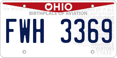 OH license plate FWH3369
