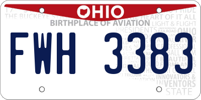 OH license plate FWH3383