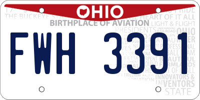 OH license plate FWH3391
