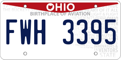 OH license plate FWH3395