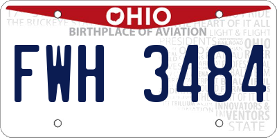 OH license plate FWH3484