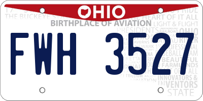 OH license plate FWH3527