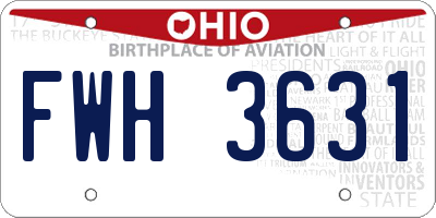 OH license plate FWH3631
