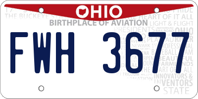 OH license plate FWH3677