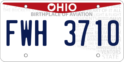 OH license plate FWH3710
