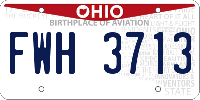 OH license plate FWH3713