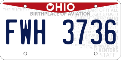 OH license plate FWH3736