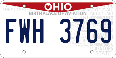 OH license plate FWH3769