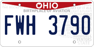 OH license plate FWH3790