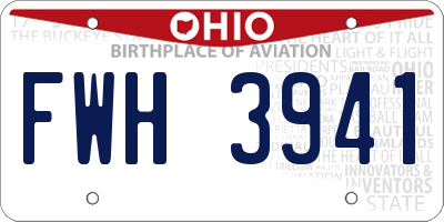 OH license plate FWH3941