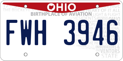 OH license plate FWH3946