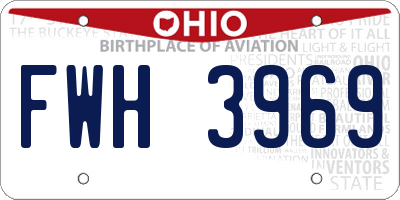 OH license plate FWH3969