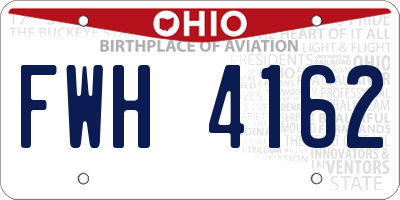 OH license plate FWH4162