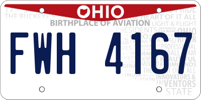 OH license plate FWH4167