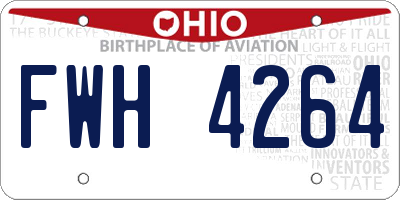 OH license plate FWH4264