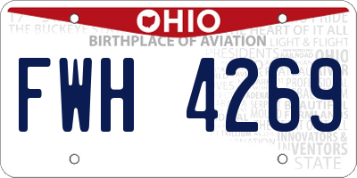 OH license plate FWH4269