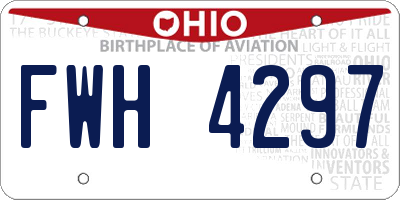 OH license plate FWH4297