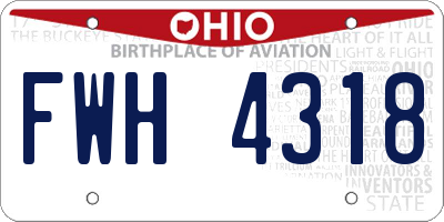 OH license plate FWH4318