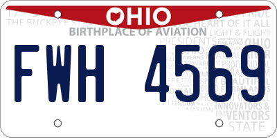 OH license plate FWH4569