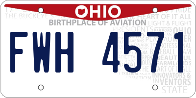 OH license plate FWH4571