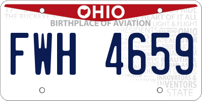 OH license plate FWH4659