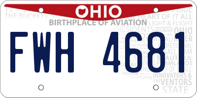 OH license plate FWH4681
