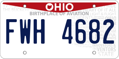 OH license plate FWH4682