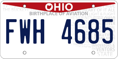 OH license plate FWH4685