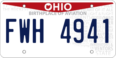 OH license plate FWH4941