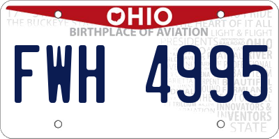 OH license plate FWH4995