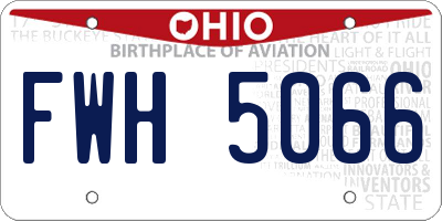 OH license plate FWH5066