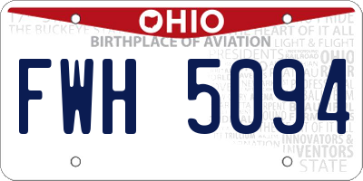 OH license plate FWH5094