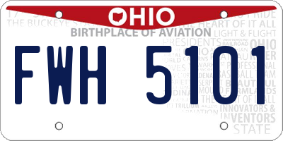 OH license plate FWH5101