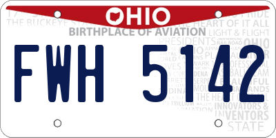 OH license plate FWH5142
