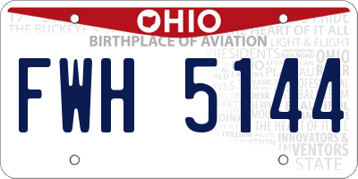 OH license plate FWH5144