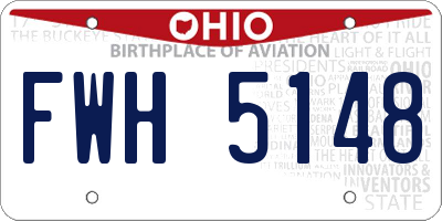 OH license plate FWH5148