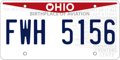 OH license plate FWH5156