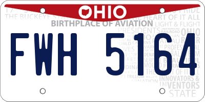 OH license plate FWH5164