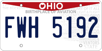 OH license plate FWH5192